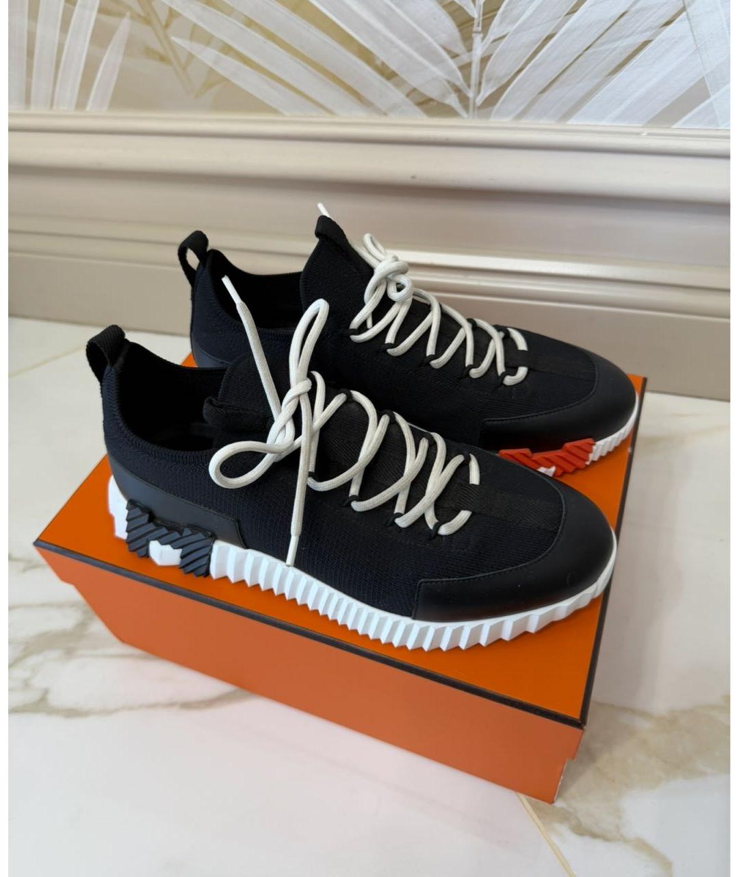 HERMES Черные кроссовки, фото 5