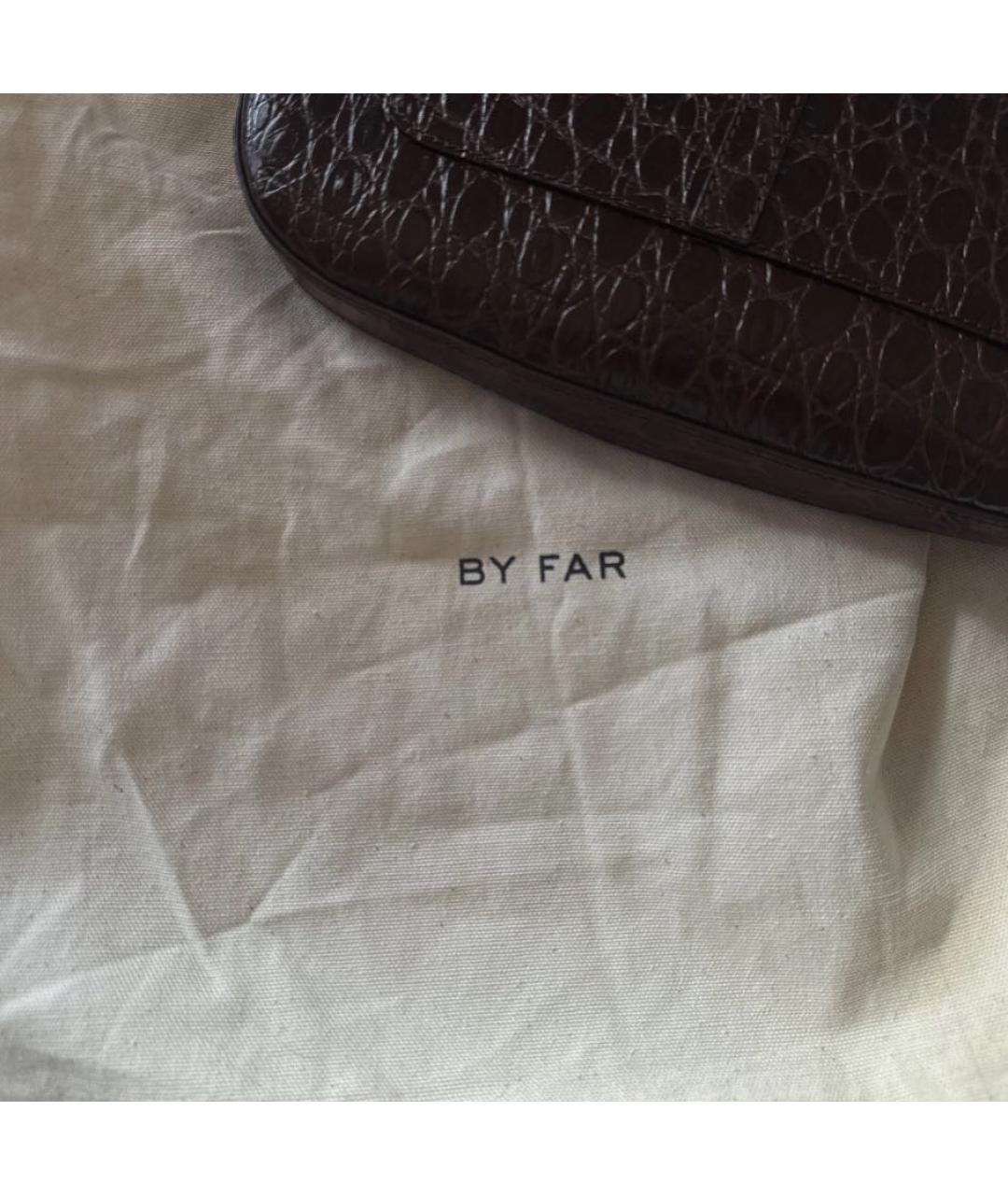 BY FAR Коричневая кожаная сумка через плечо, фото 4