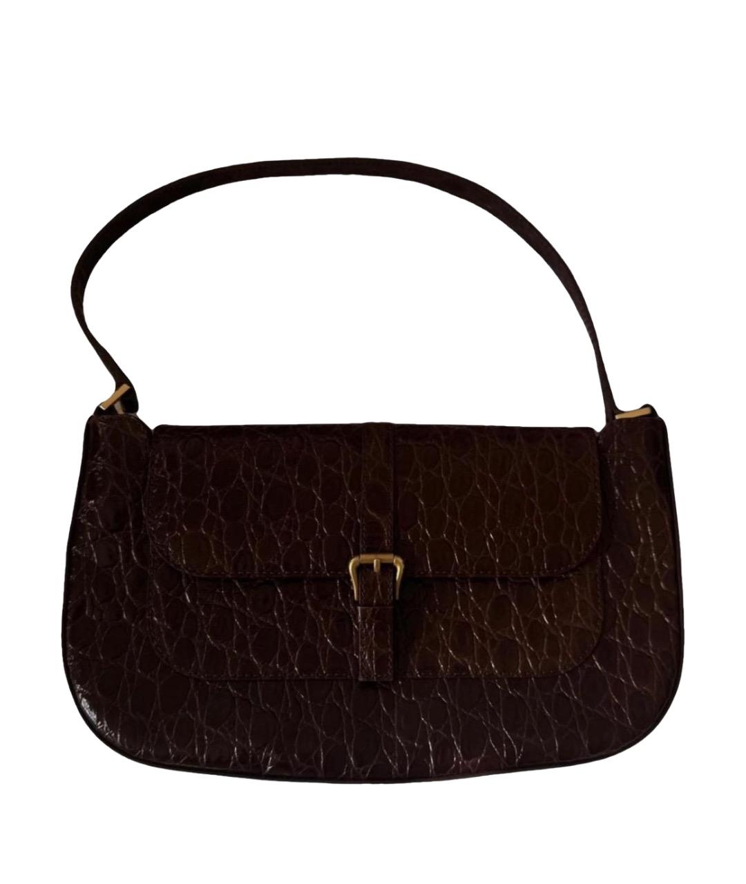 BY FAR Коричневая кожаная сумка через плечо, фото 1