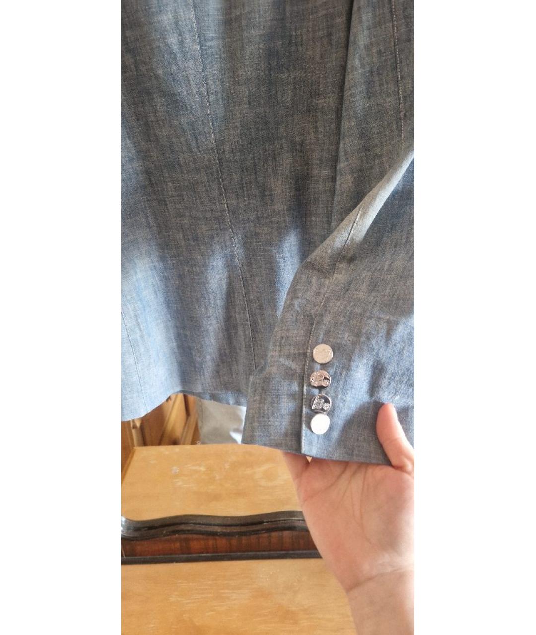 RALPH LAUREN Голубой хлопковый жакет/пиджак, фото 4