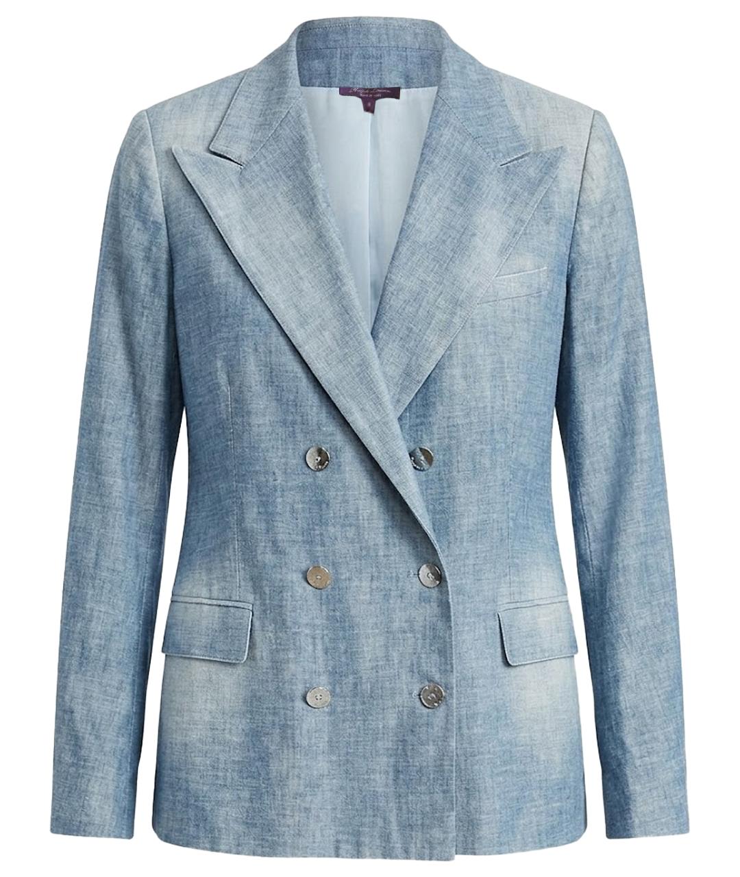 RALPH LAUREN Голубой хлопковый жакет/пиджак, фото 1