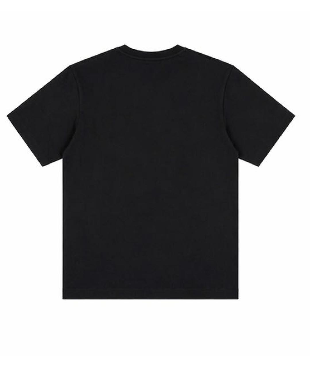 BURBERRY Черная хлопковая футболка, фото 2