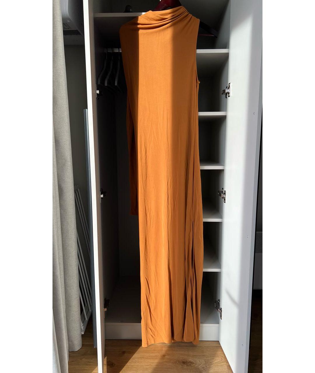 12 STOREEZ Оранжевое вискозное повседневное платье, фото 7