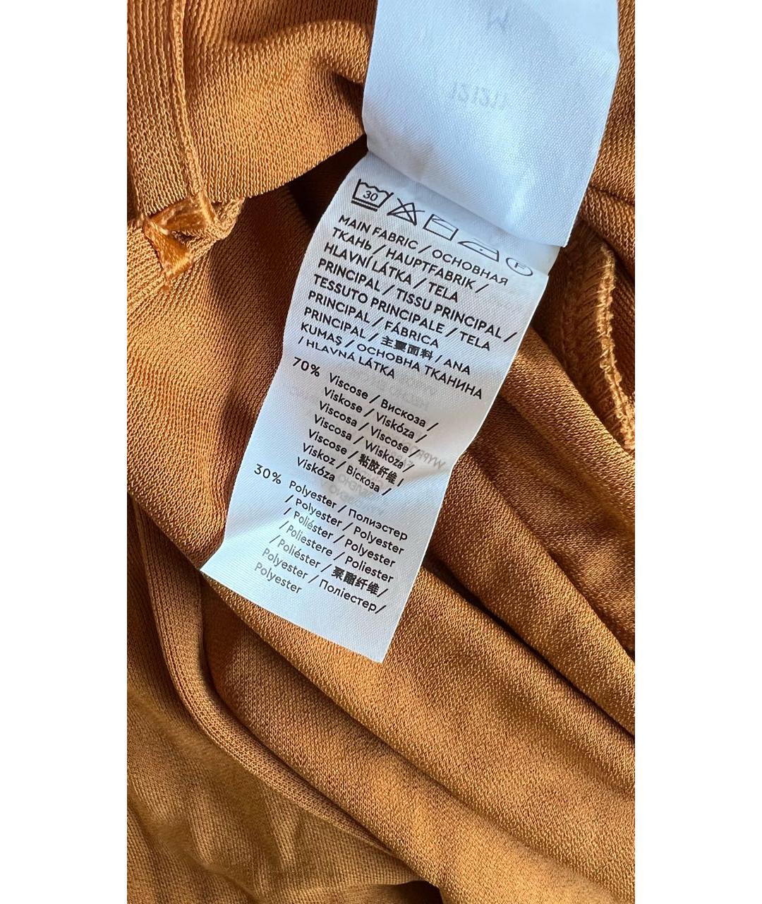 12 STOREEZ Оранжевое вискозное повседневное платье, фото 4