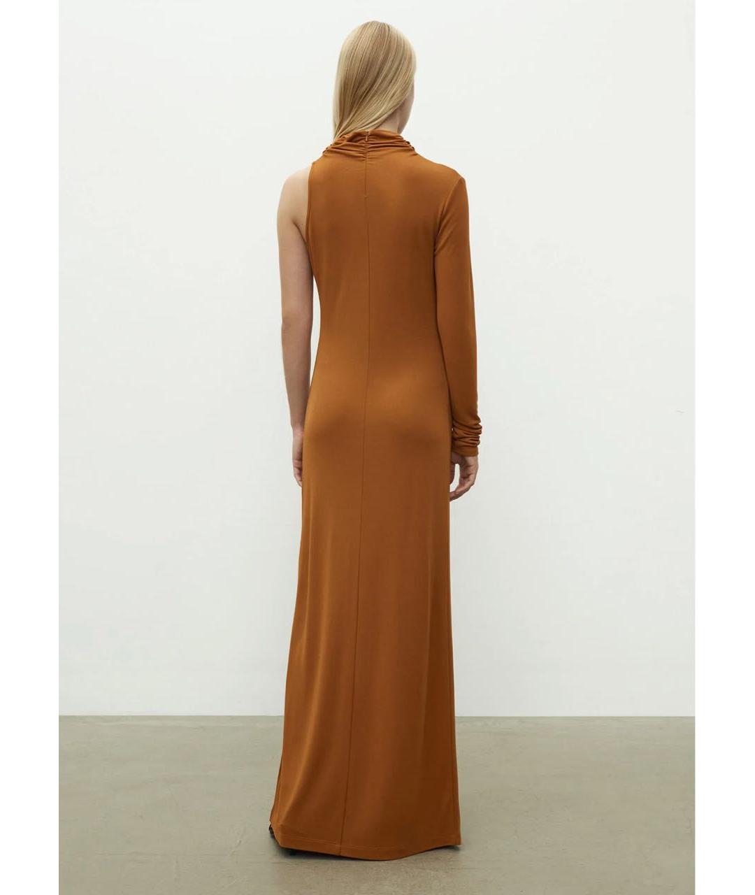 12 STOREEZ Оранжевое вискозное повседневное платье, фото 2