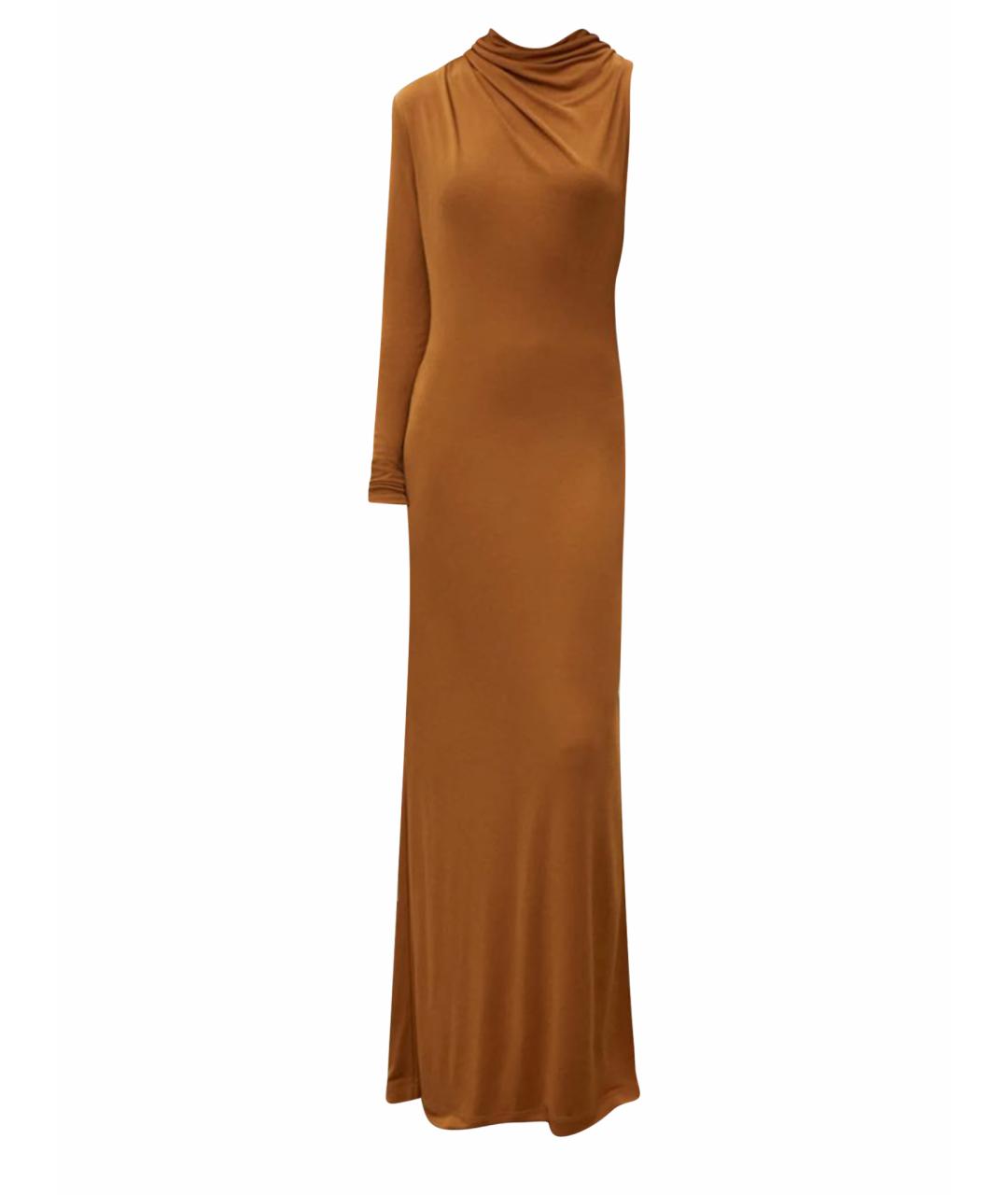 12 STOREEZ Оранжевое вискозное повседневное платье, фото 1