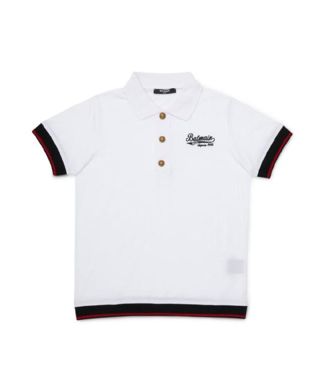 BALMAIN Белая хлопковая детская футболка, фото 5