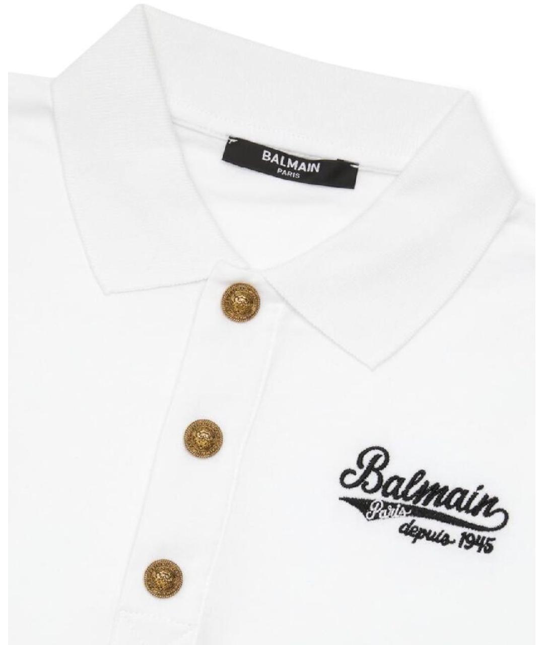 BALMAIN Белая хлопковая детская футболка, фото 2