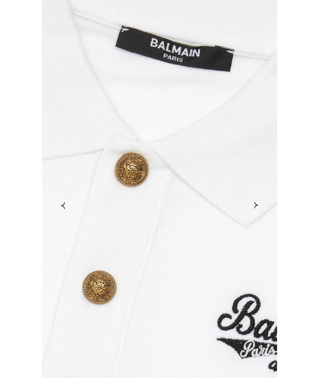 BALMAIN Белая хлопковая детская футболка, фото 3