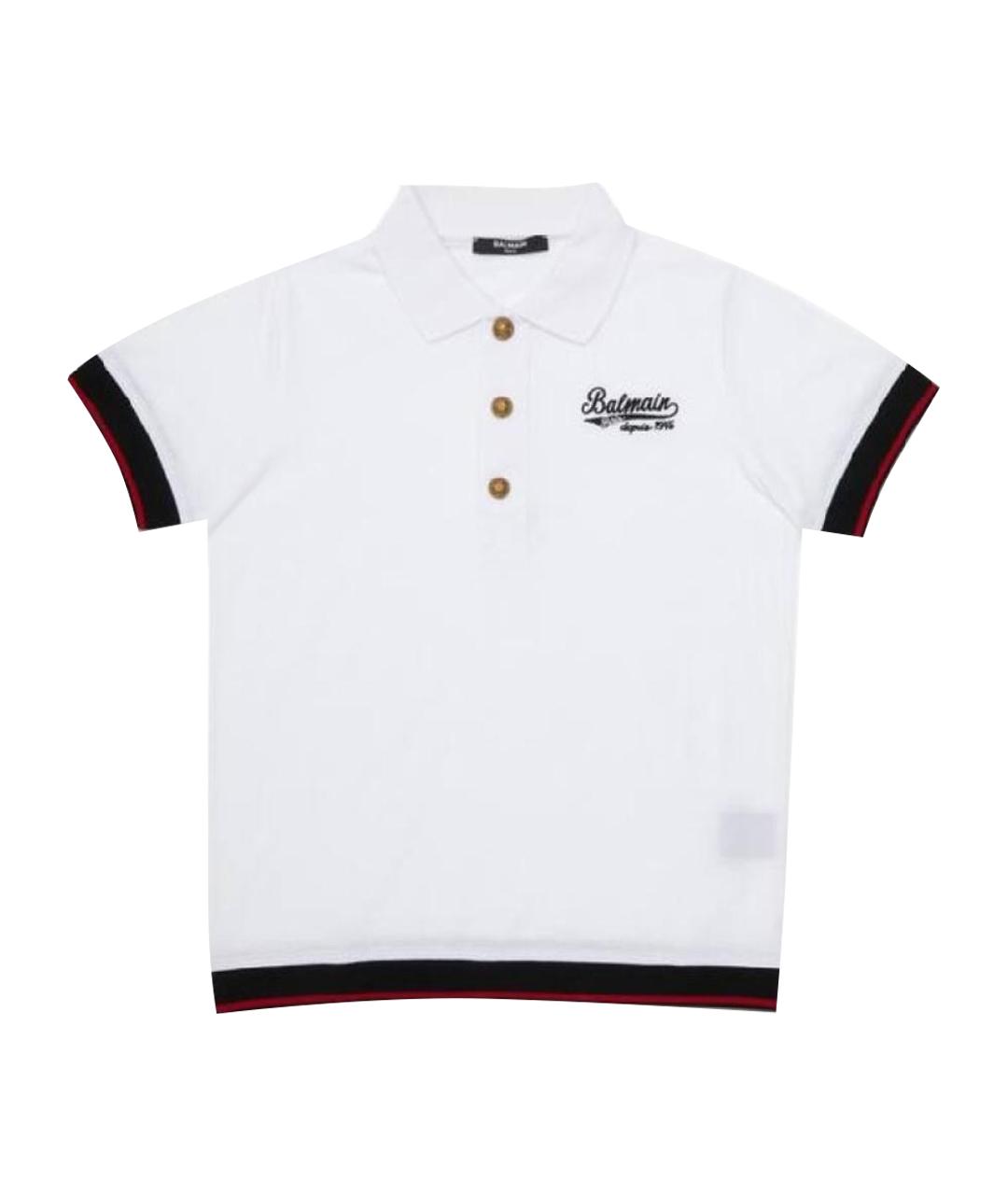 BALMAIN Белая хлопковая детская футболка, фото 1