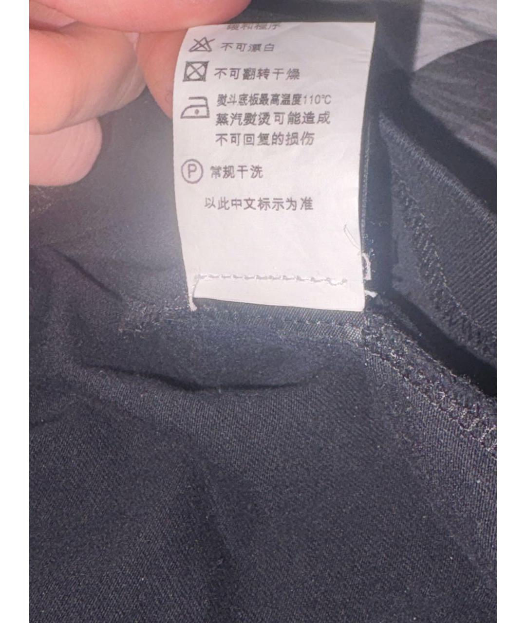 VETEMENTS Черная хлопковая футболка, фото 8