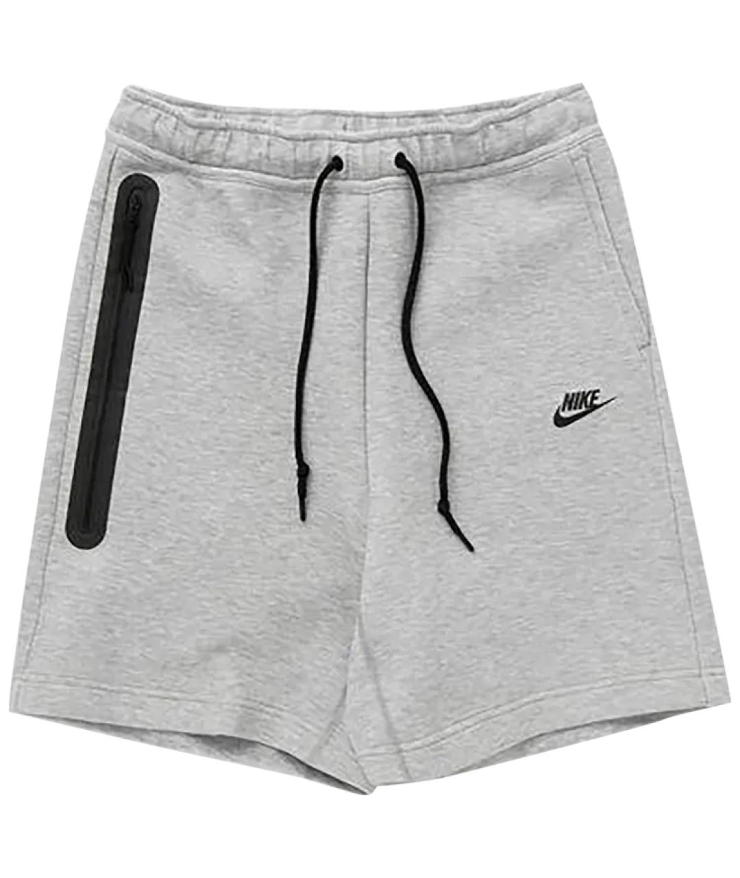 NIKE Серые хлопковые шорты, фото 1