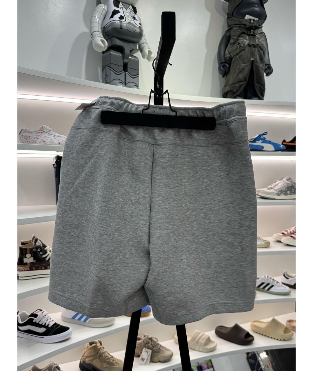 NIKE Серые хлопковые шорты, фото 3