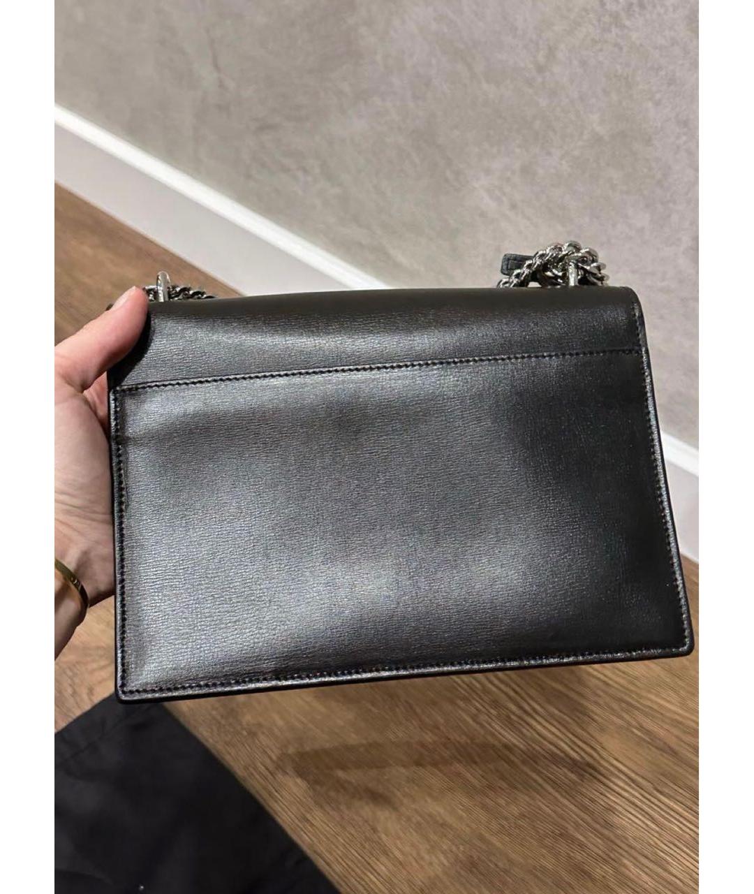 SAINT LAURENT Черная кожаная сумка через плечо, фото 3