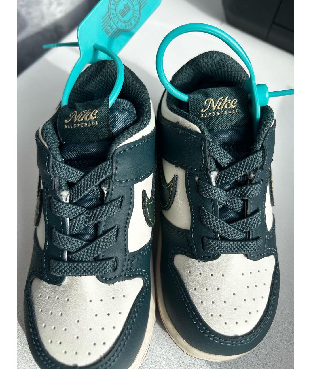 NIKE Темно-синие кеды из искусственной кожи, фото 2