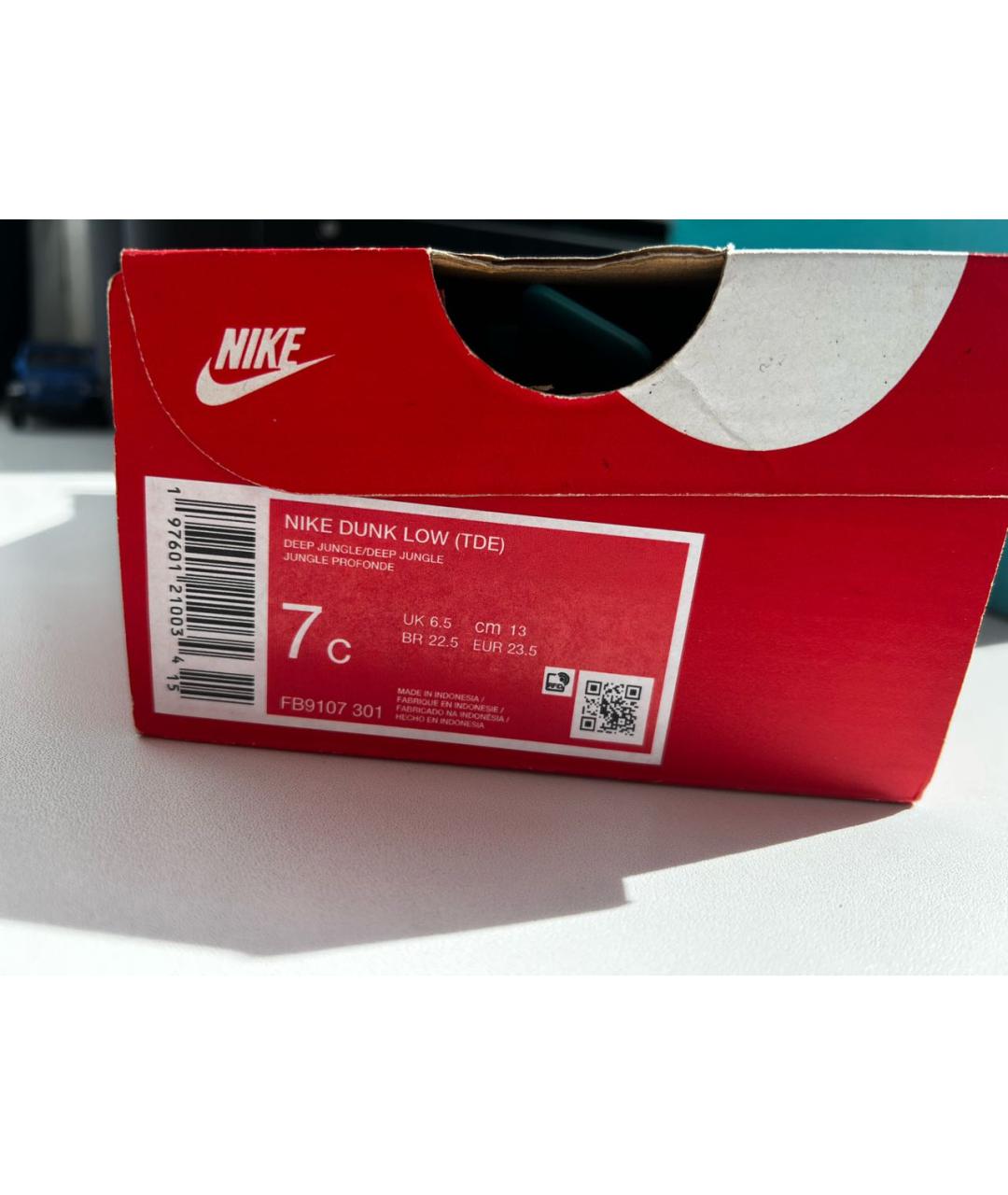 NIKE Темно-синие кеды из искусственной кожи, фото 5