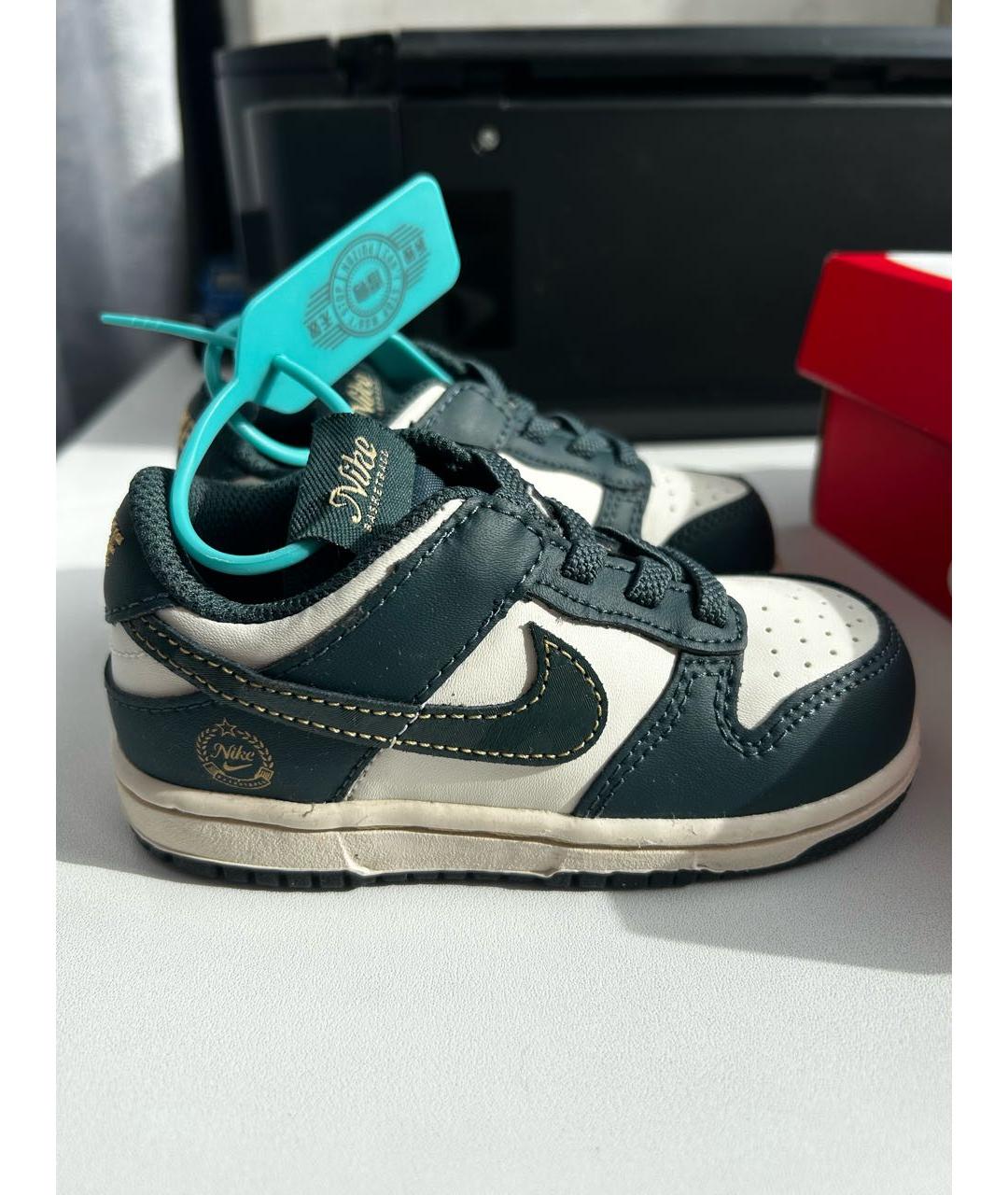 NIKE Темно-синие кеды из искусственной кожи, фото 9