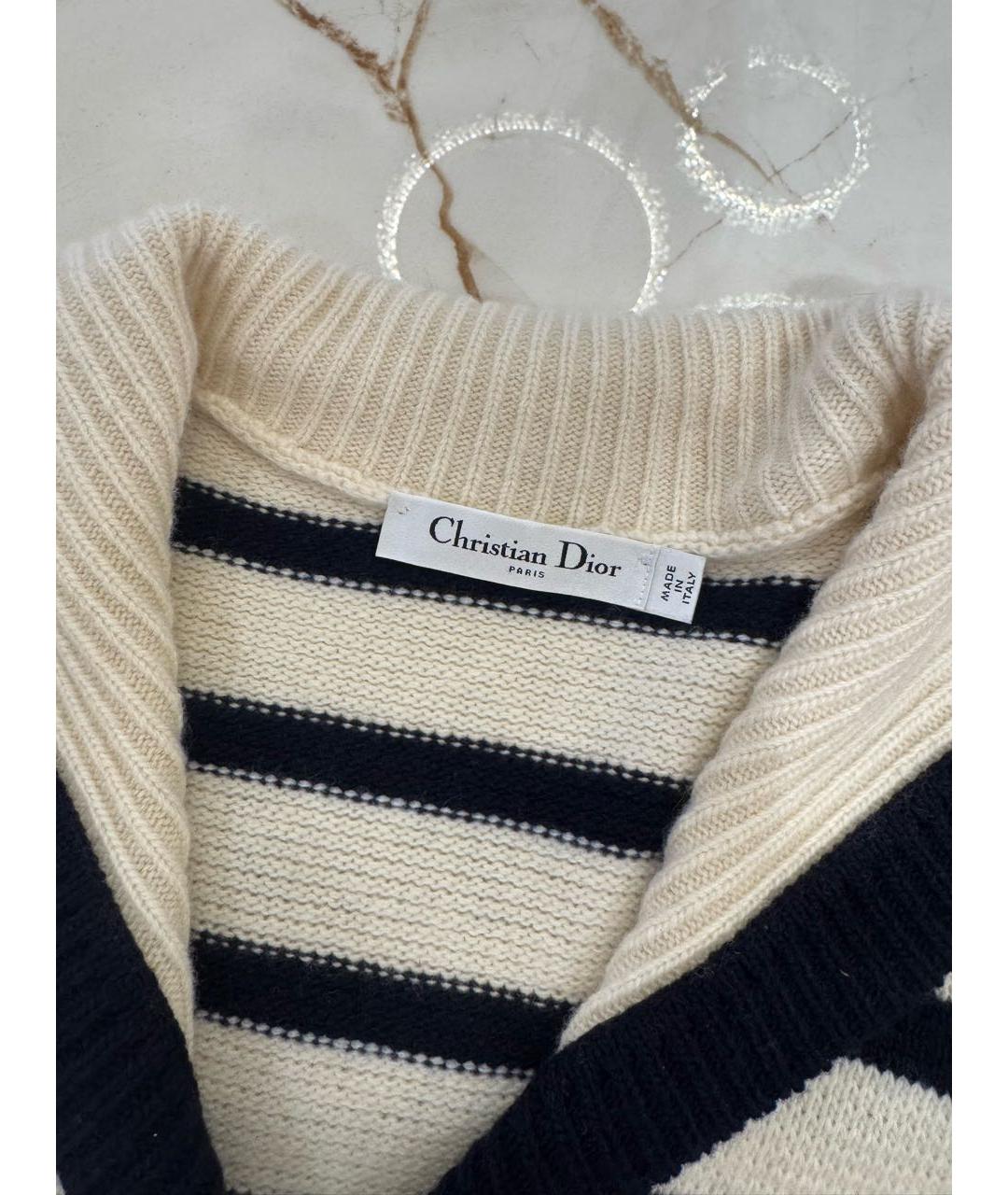 CHRISTIAN DIOR Белый шерстяной кардиган, фото 7