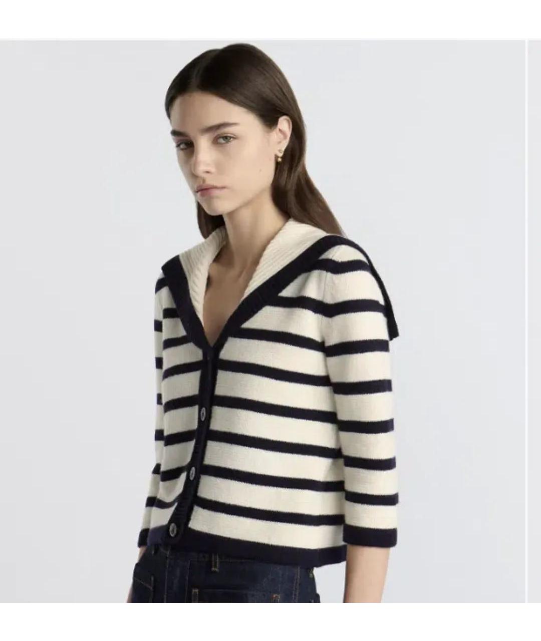 CHRISTIAN DIOR Белый шерстяной кардиган, фото 9