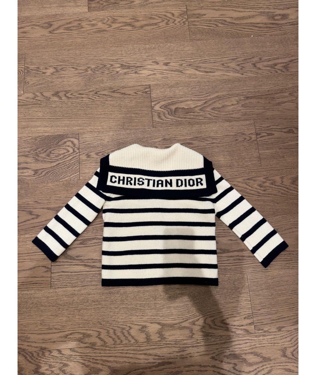 CHRISTIAN DIOR Белый шерстяной кардиган, фото 6