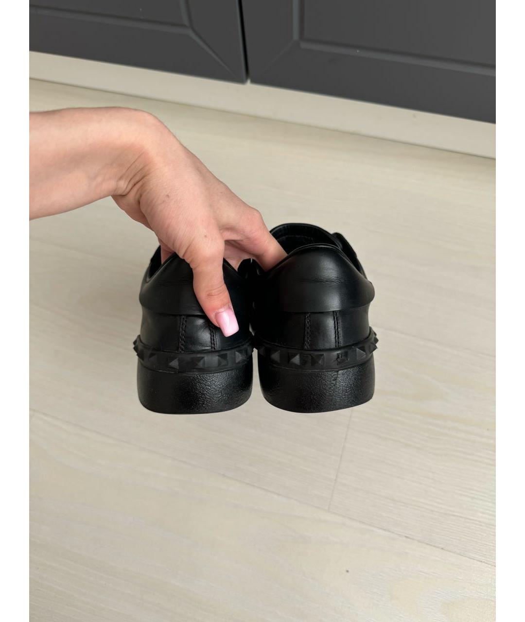 VALENTINO Черные кожаные кеды, фото 6