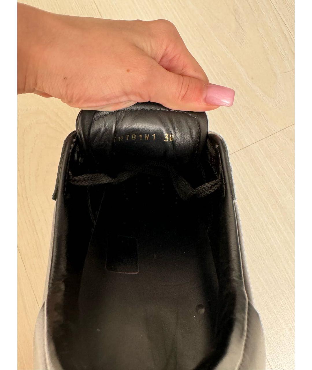 VALENTINO Черные кожаные кеды, фото 4
