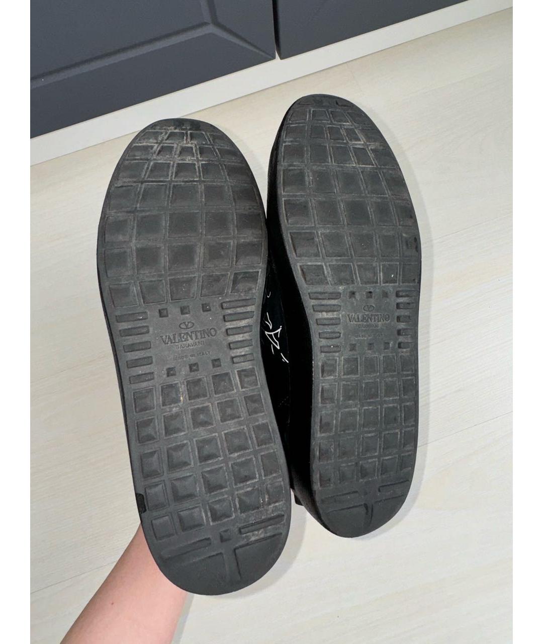 VALENTINO Черные кожаные кеды, фото 7