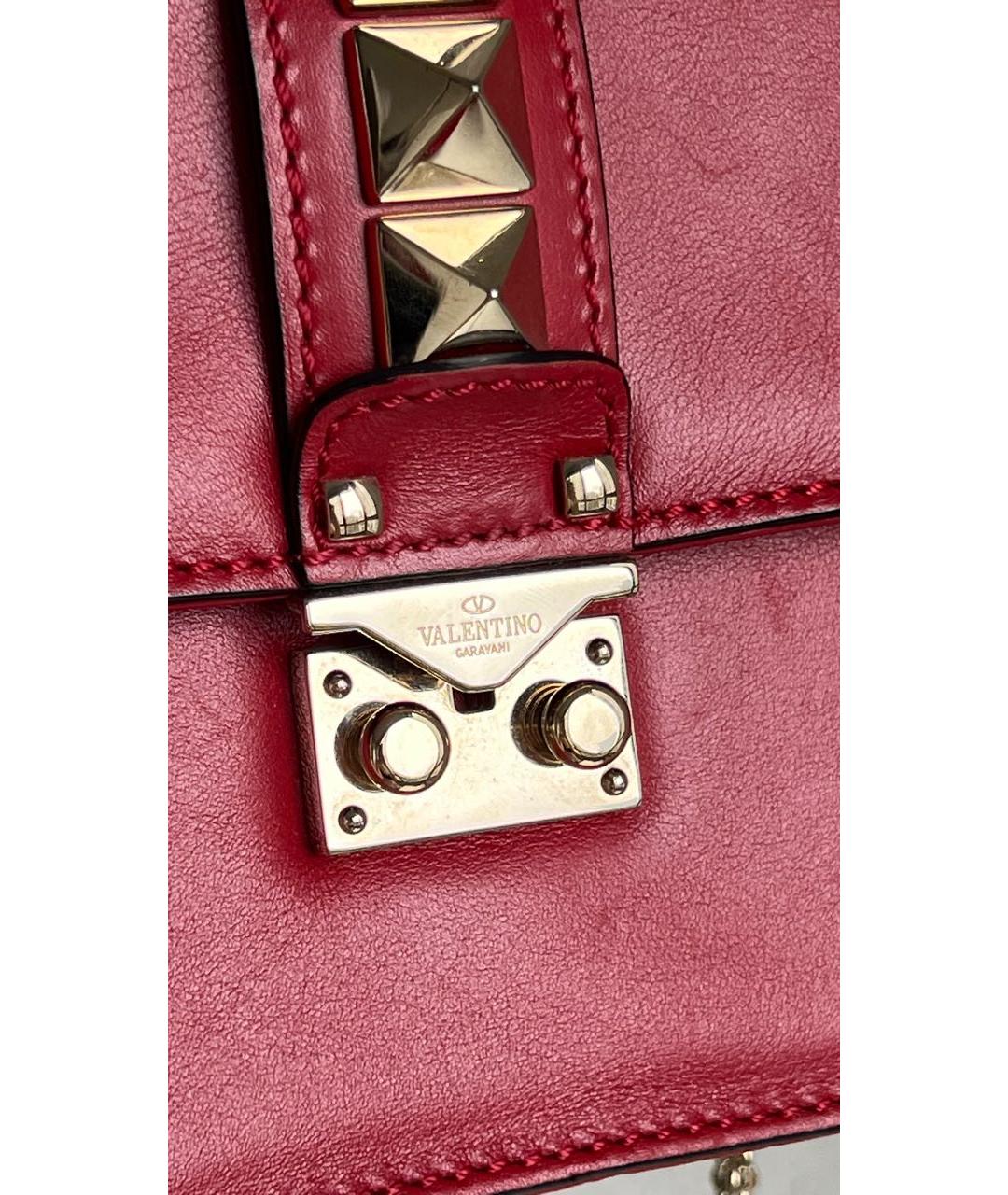 VALENTINO Красная кожаная сумка через плечо, фото 8