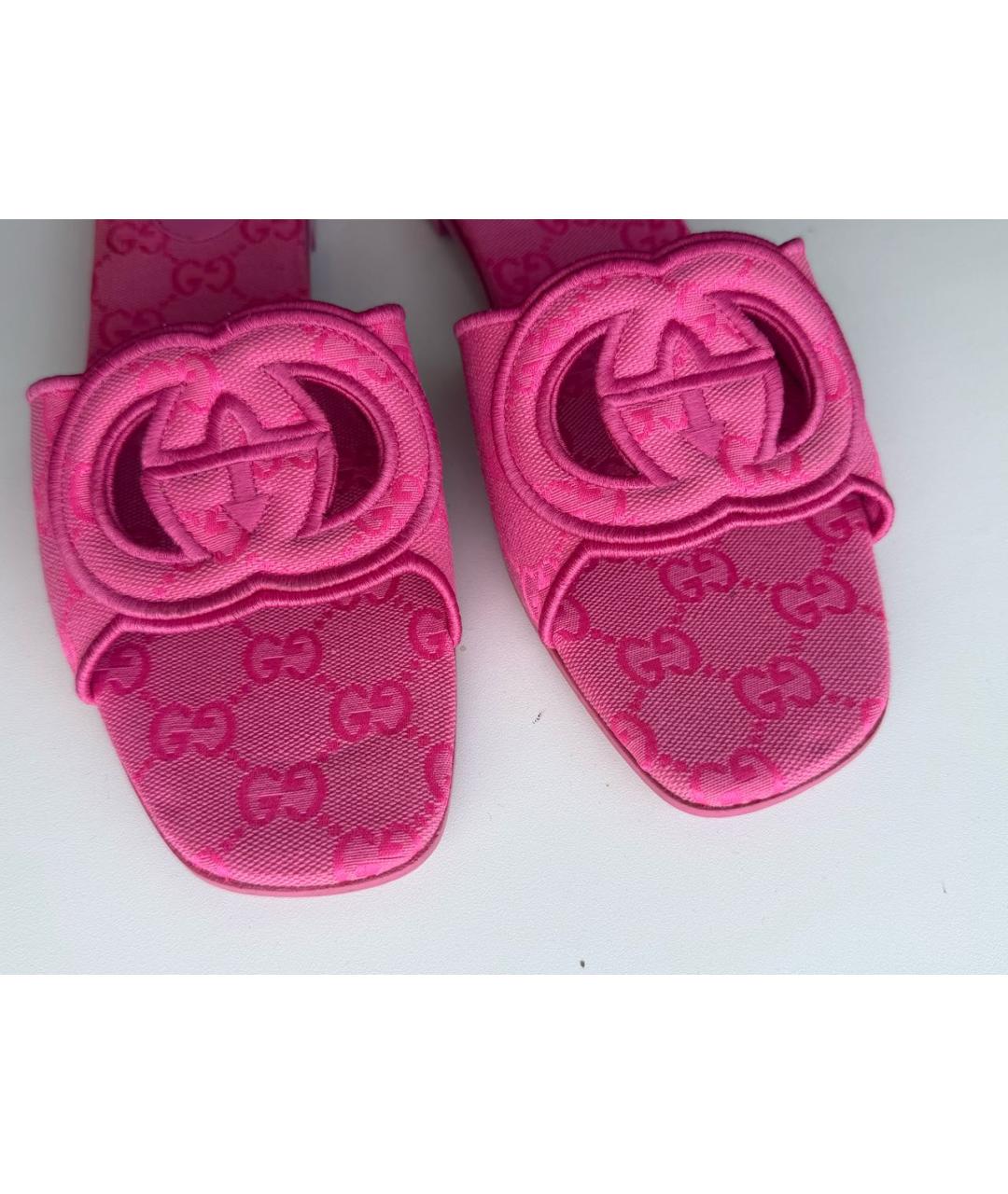GUCCI Розовые шлепанцы, фото 4