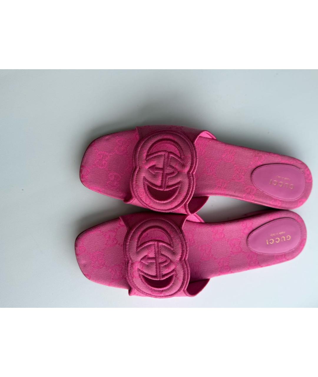 GUCCI Розовые шлепанцы, фото 2