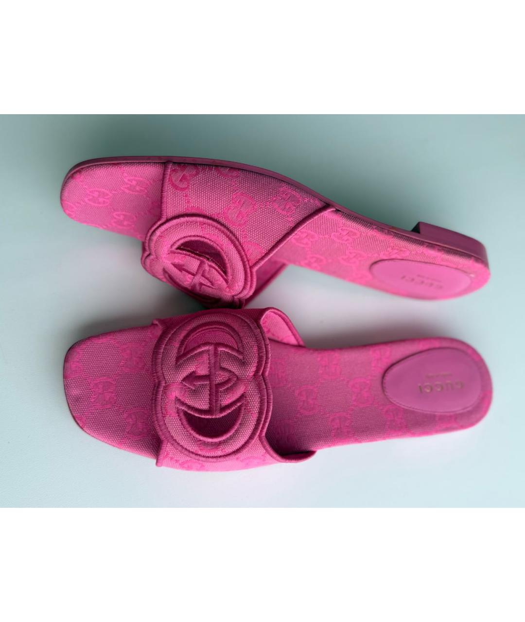 GUCCI Розовые шлепанцы, фото 9