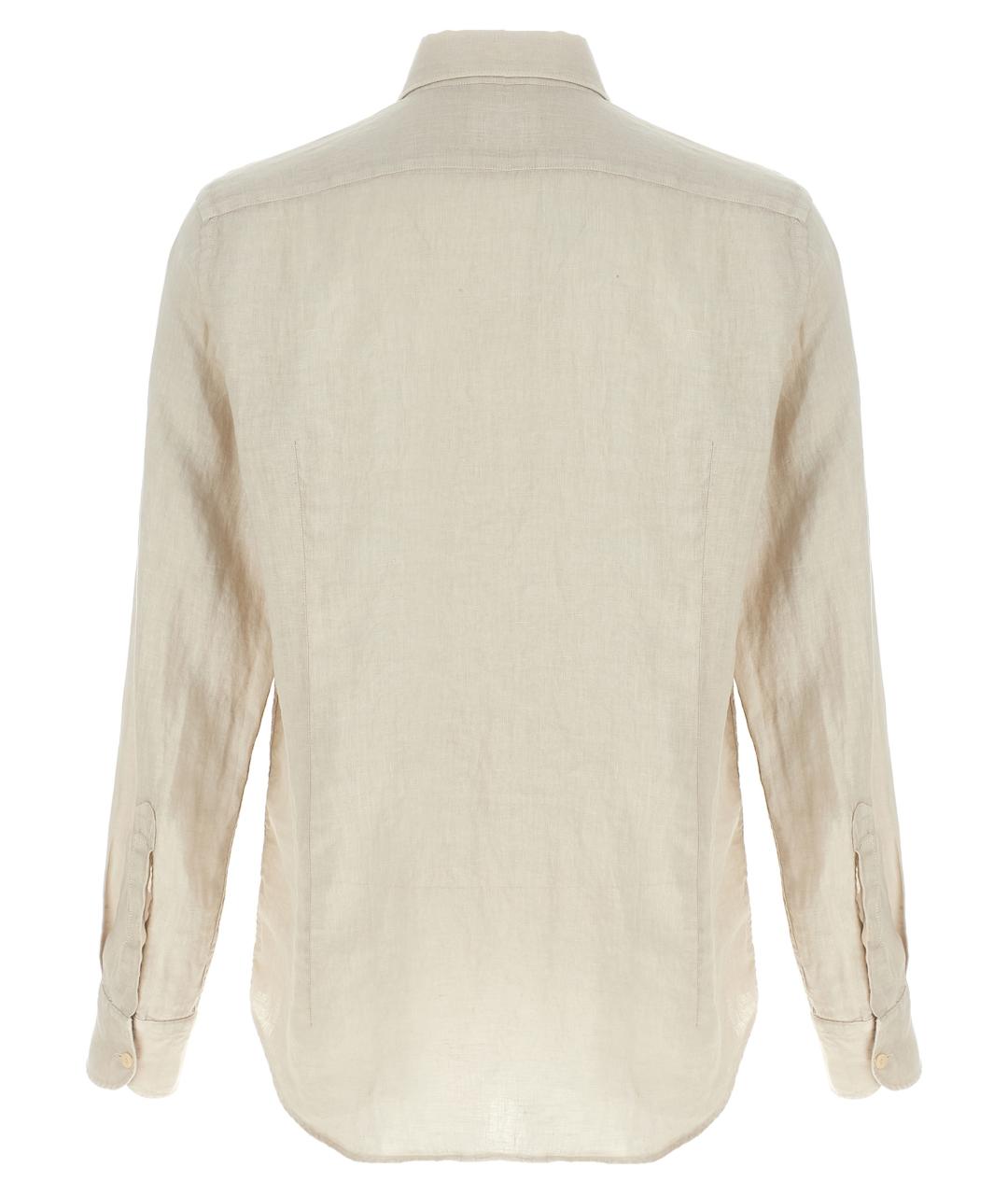 MC2 SAINT BARTH Бежевая льняная кэжуал рубашка, фото 2