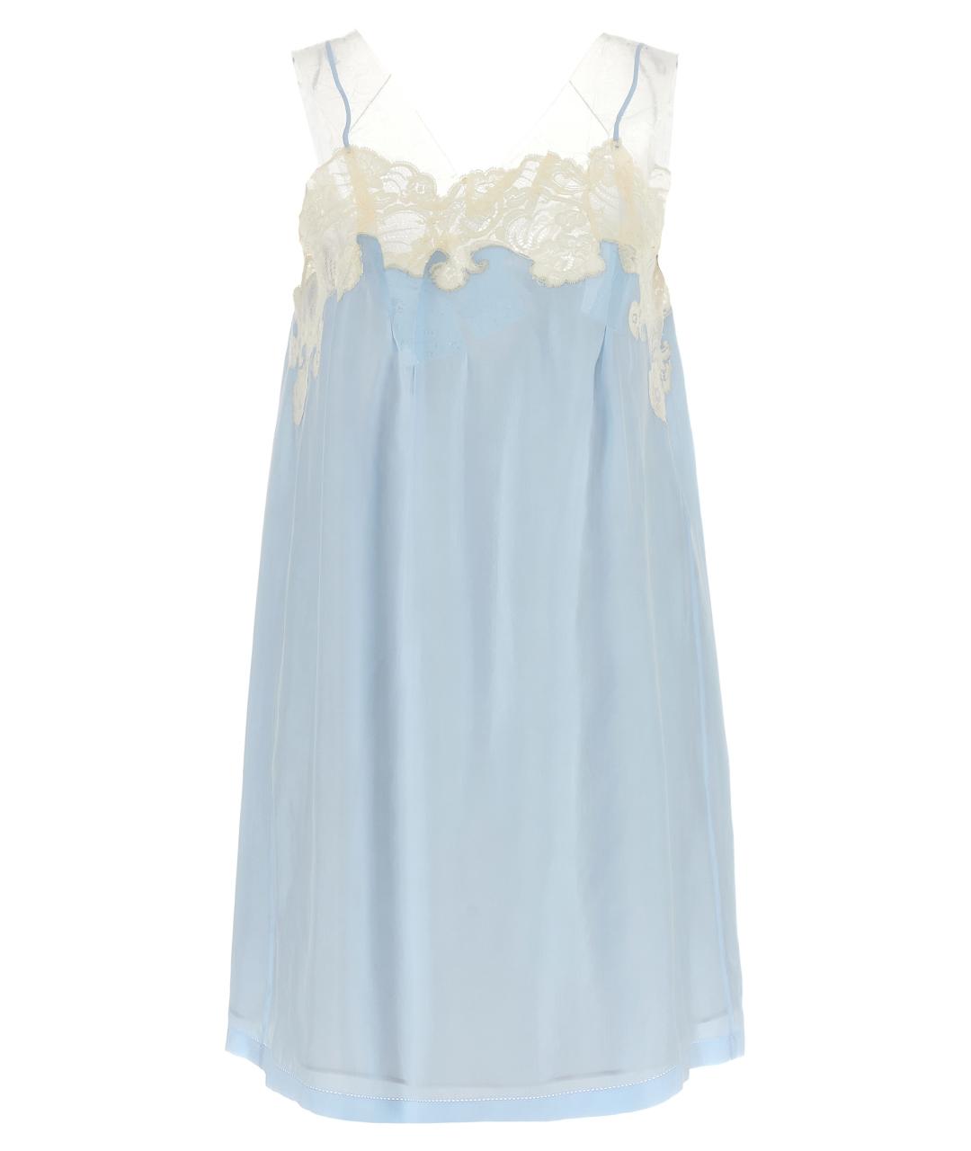 MAISON MARGIELA Голубое вискозное повседневное платье, фото 1