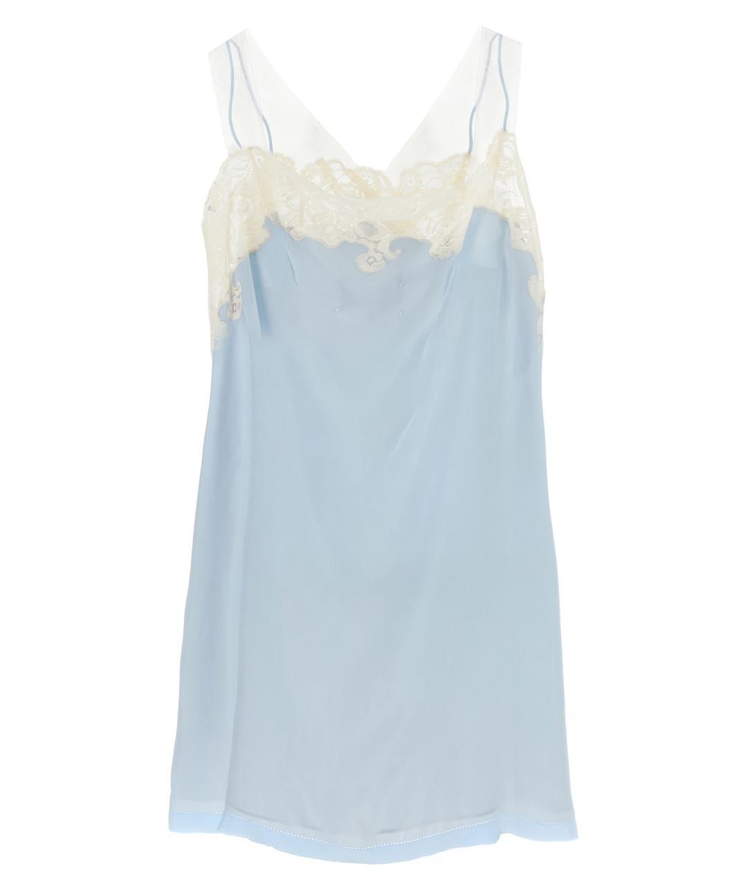 MAISON MARGIELA Голубое вискозное повседневное платье, фото 2
