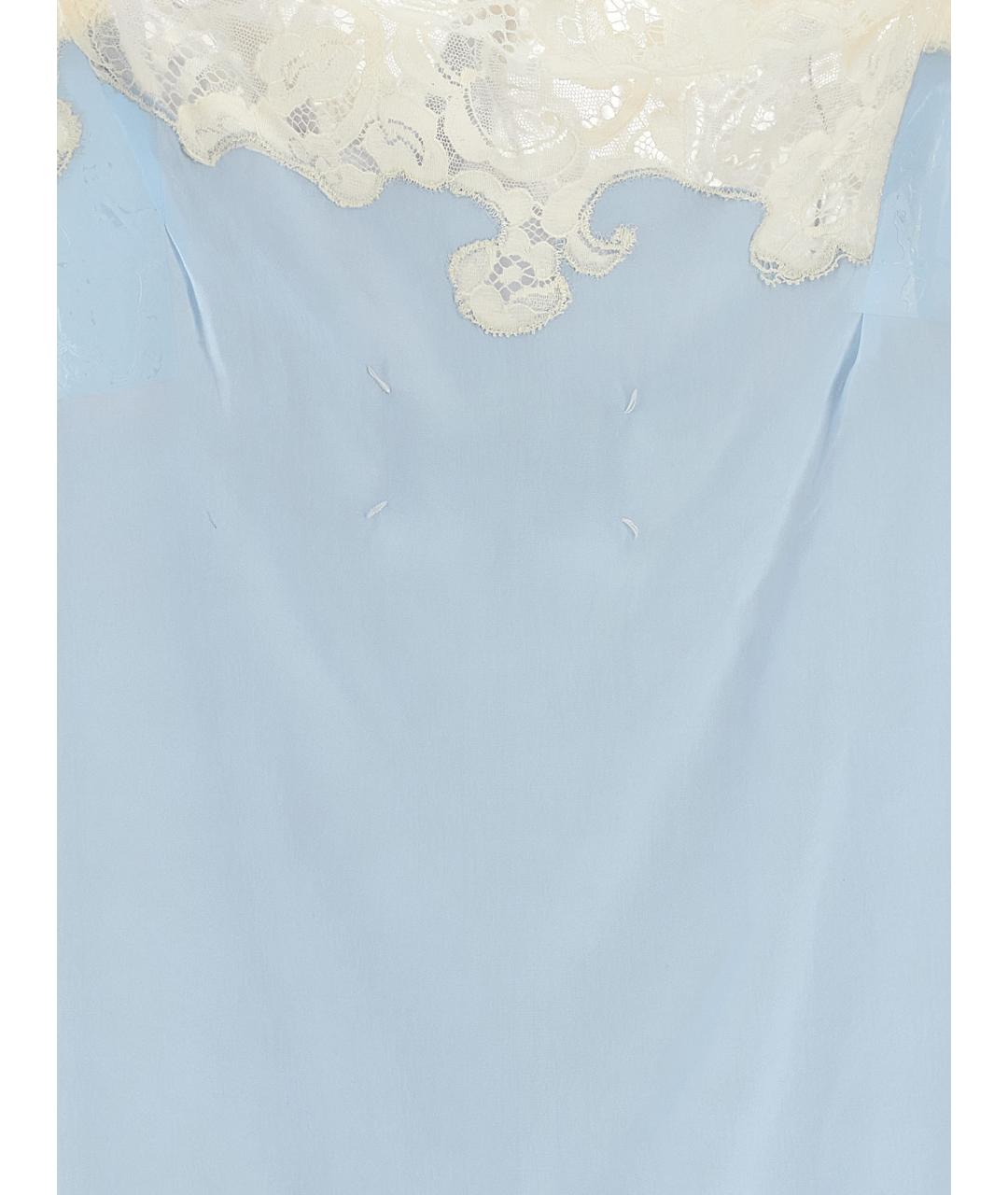 MAISON MARGIELA Голубое вискозное повседневное платье, фото 3