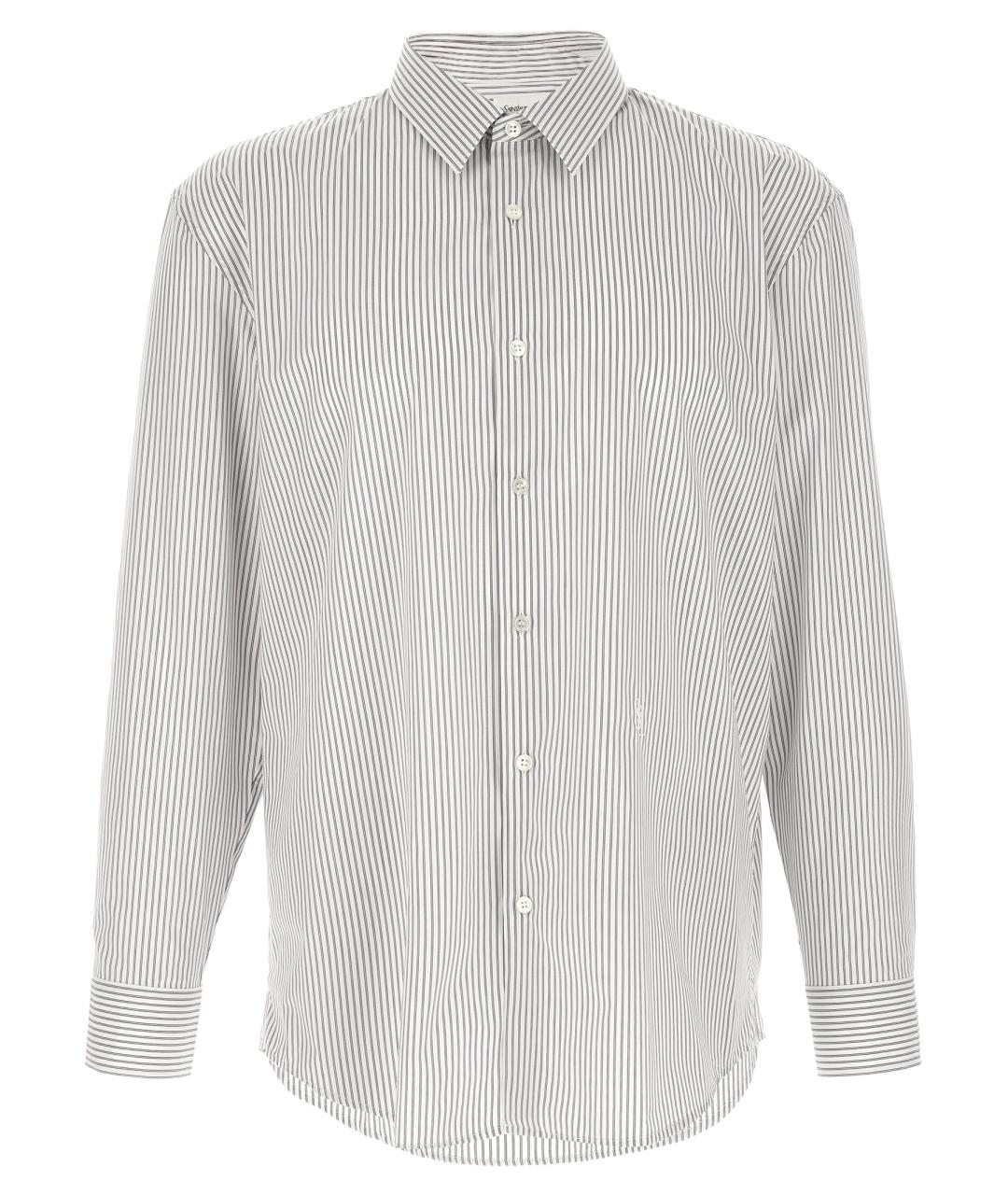 SAINT LAURENT Белая хлопковая кэжуал рубашка, фото 1