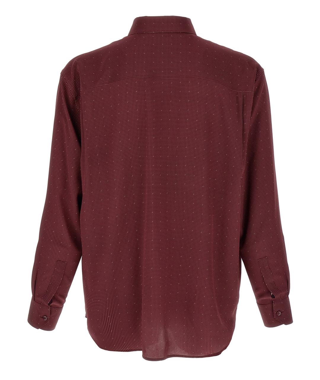 SAINT LAURENT Бордовая шелковая кэжуал рубашка, фото 2