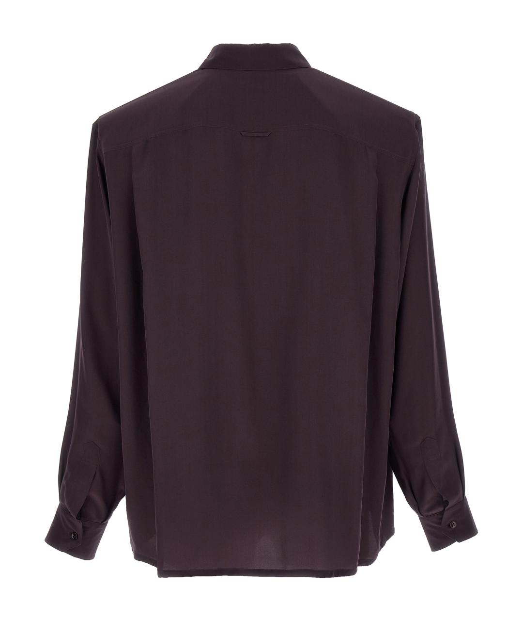 SAINT LAURENT Фиолетовая шелковая кэжуал рубашка, фото 2