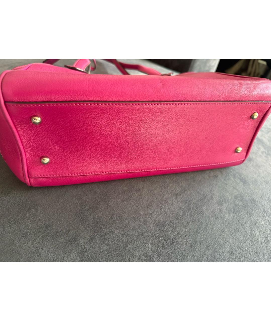 LOEWE Розовая кожаная сумка тоут, фото 7