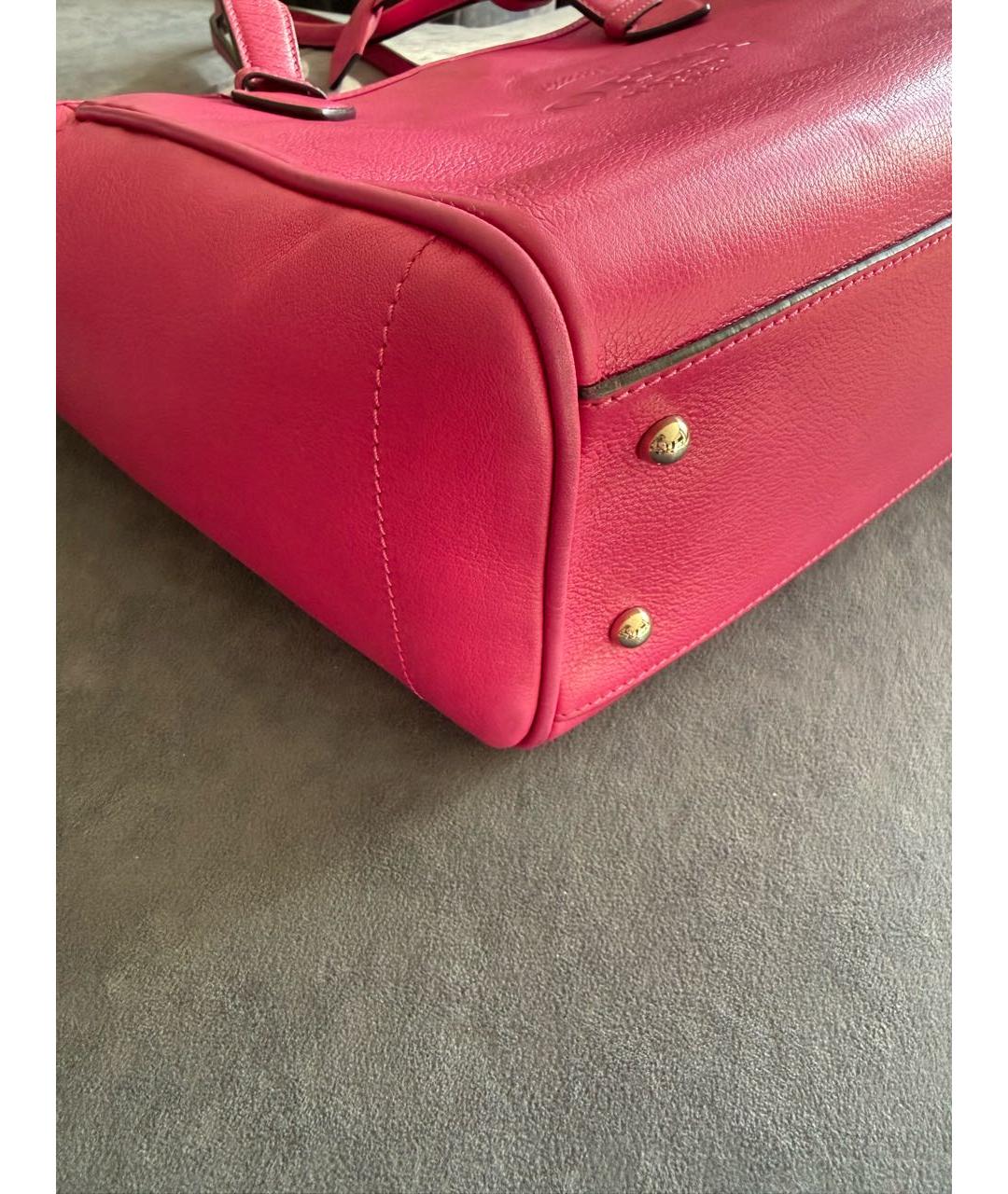 LOEWE Розовая кожаная сумка тоут, фото 4