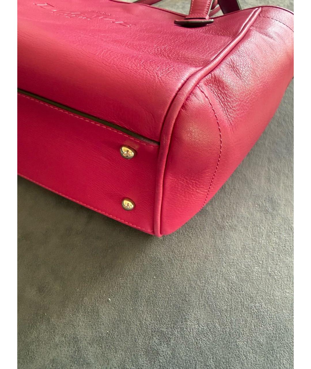 LOEWE Розовая кожаная сумка тоут, фото 3