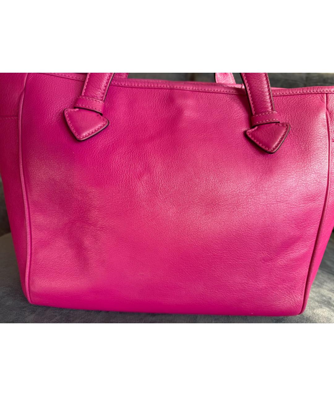 LOEWE Розовая кожаная сумка тоут, фото 8