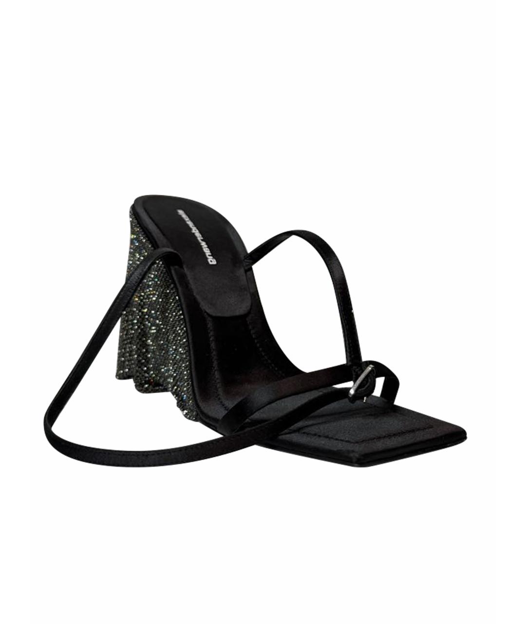 ALEXANDER WANG Черные синтетические босоножки, фото 1