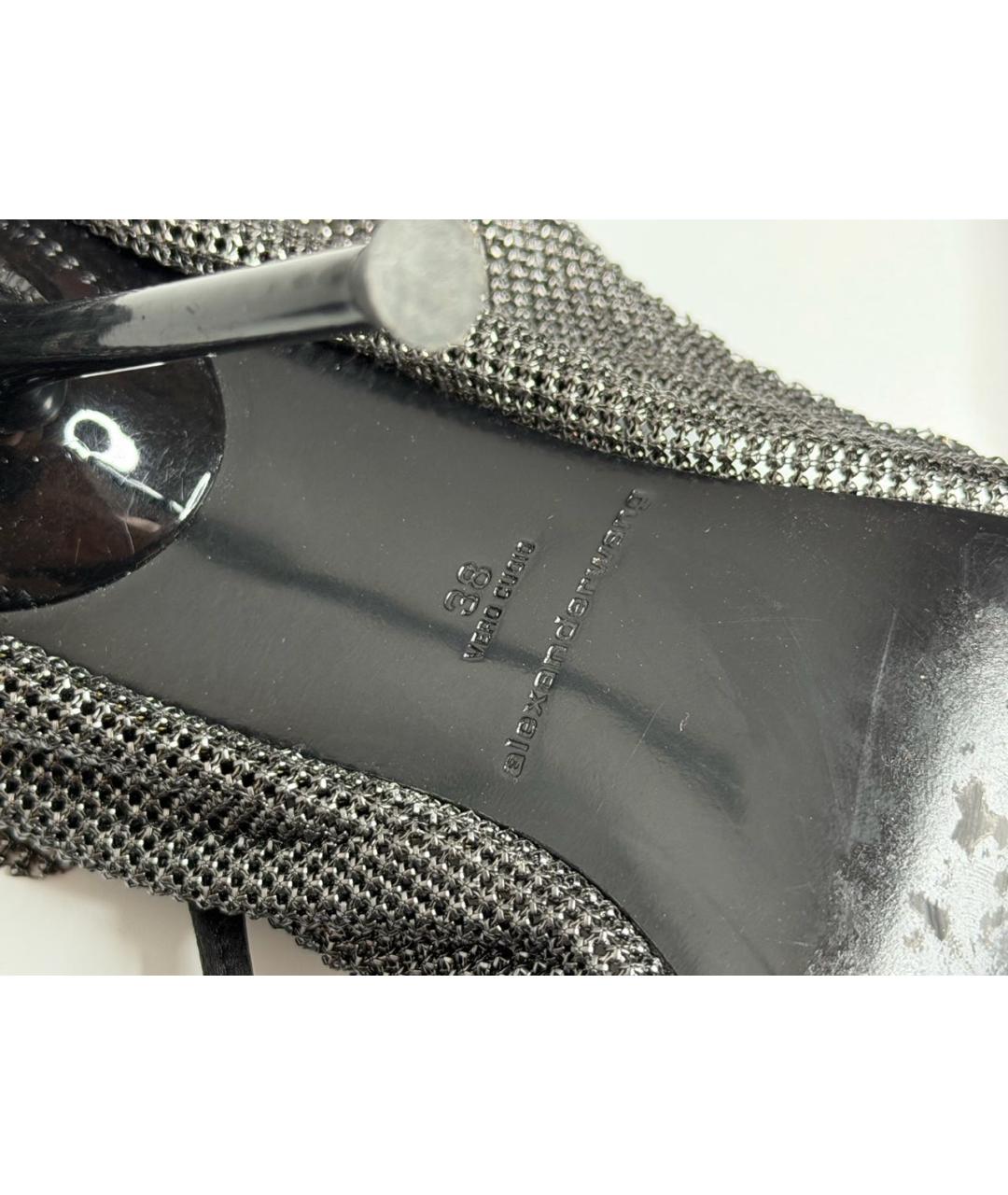 ALEXANDER WANG Черные синтетические босоножки, фото 5