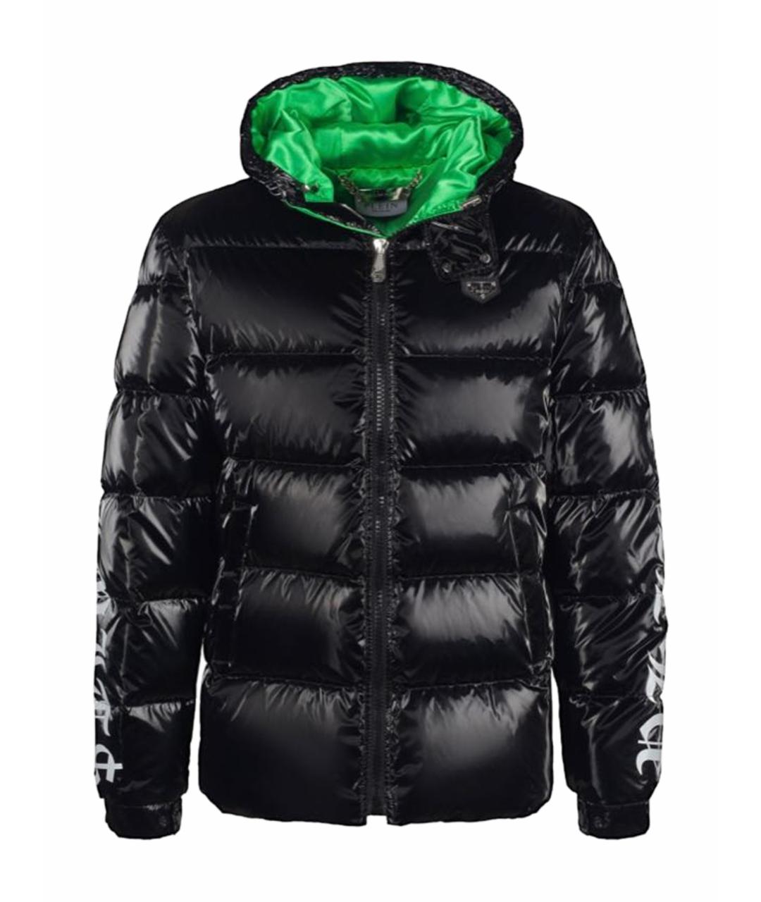 PHILIPP PLEIN Черный полиэстеровый пуховик, фото 1