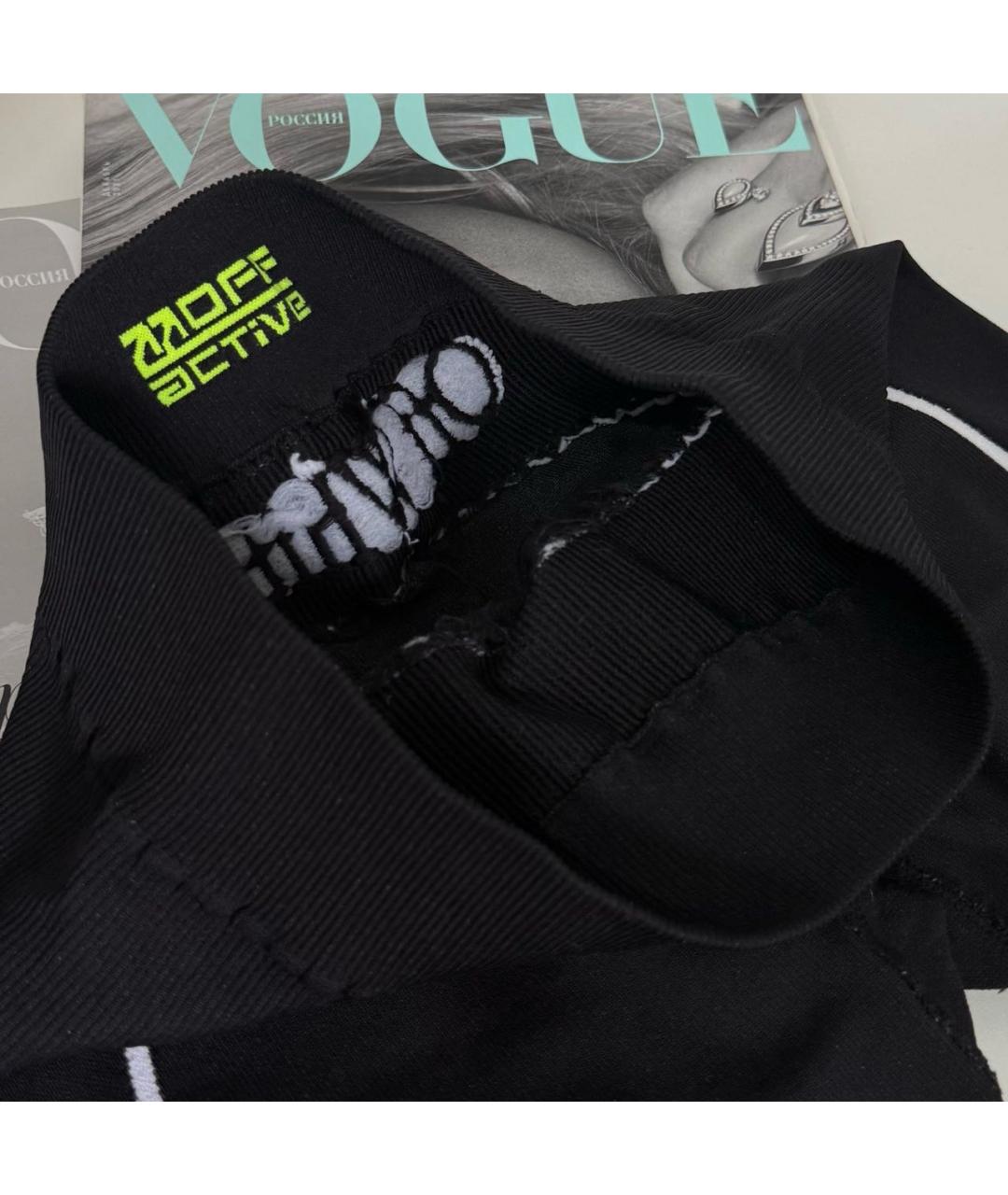 OFF-WHITE Черные полиамидовые леггинсы и велосипедки, фото 6