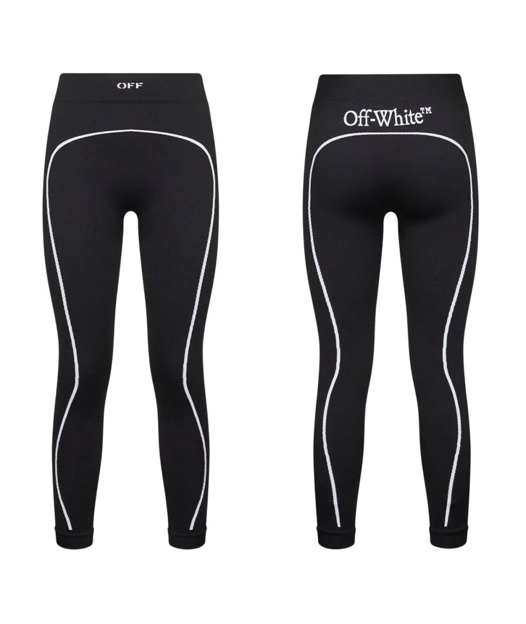 OFF-WHITE Черные полиамидовые леггинсы и велосипедки, фото 2