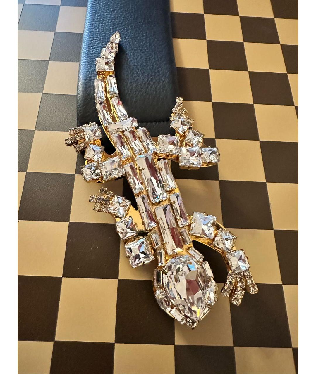 BLUMARINE Черный кожаный ремень, фото 5