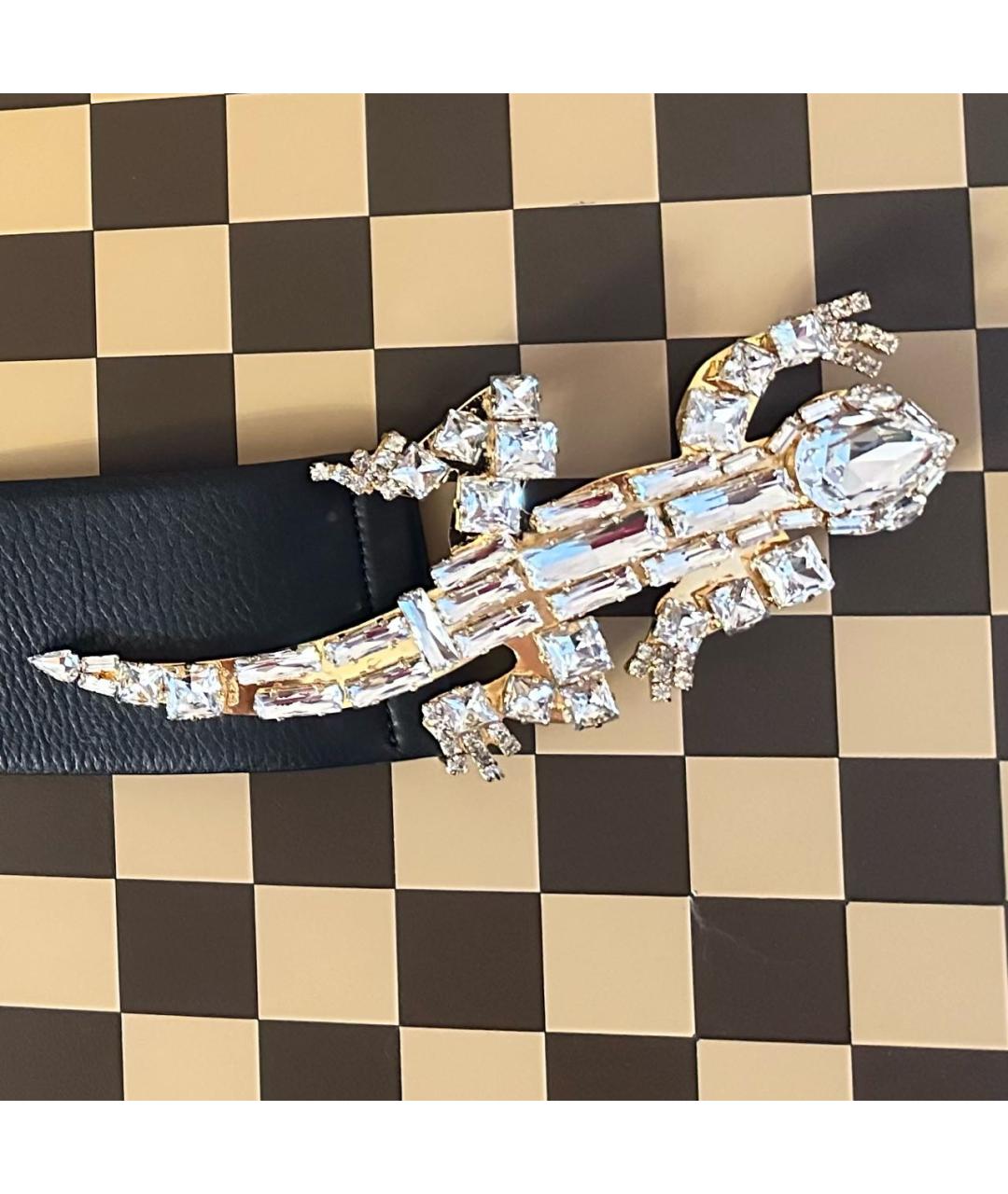 BLUMARINE Черный кожаный ремень, фото 7