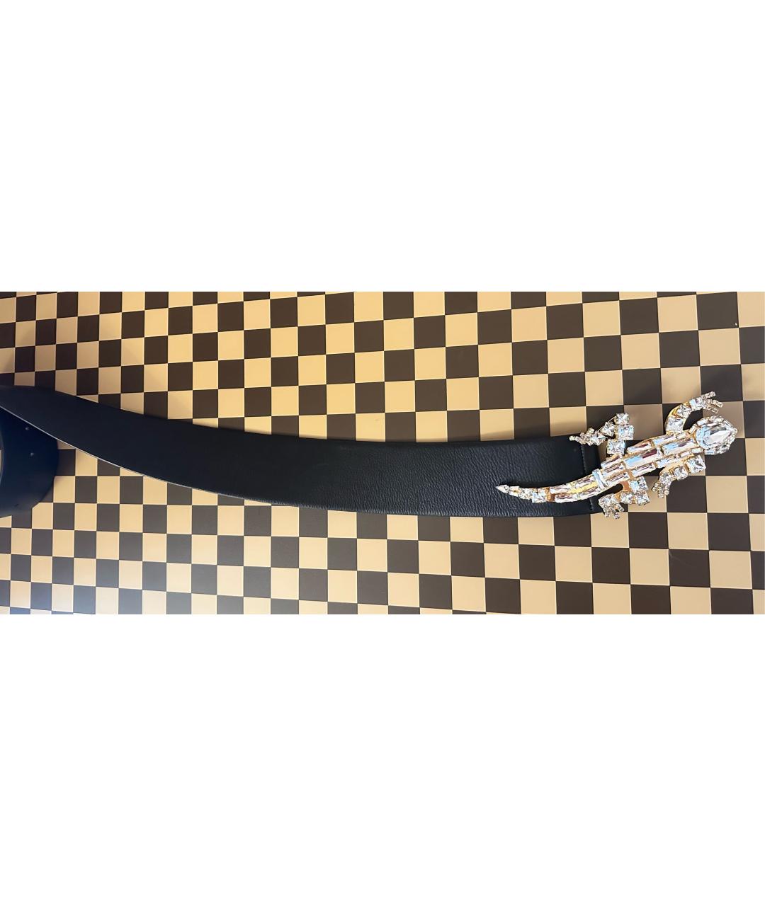 BLUMARINE Черный кожаный ремень, фото 4